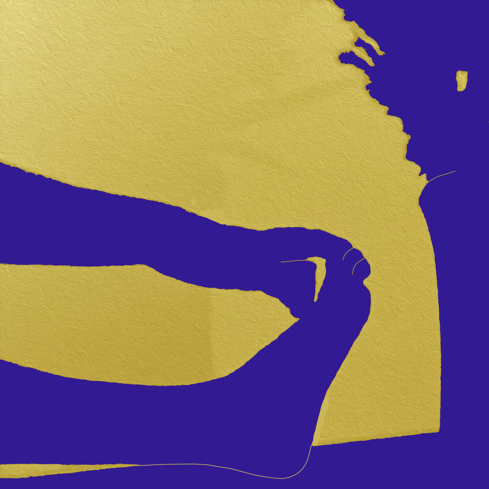 En skugga av en person som stretchar 