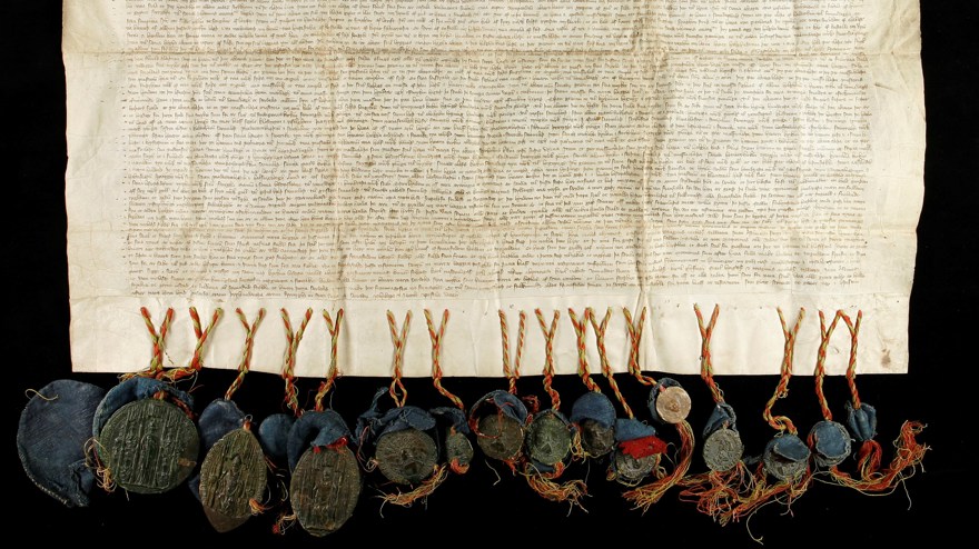 Ett medeltida brev med sigill