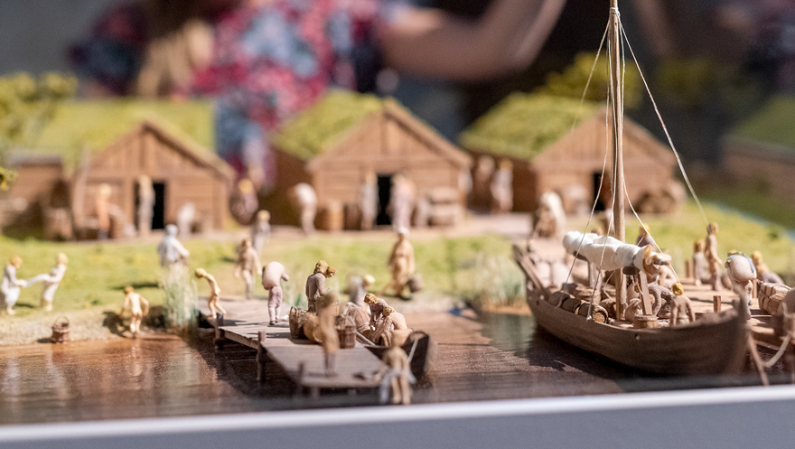 a close up of the mideival town